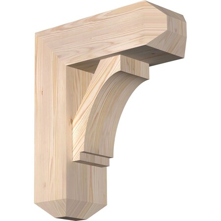Ekena Millwork Imperial Craftsman Smooth Bracket w/ Offset Brace, Douglas Fir, 7 1/2"W x 20"D x 24"H BKT0806X20X24IMP04SDF